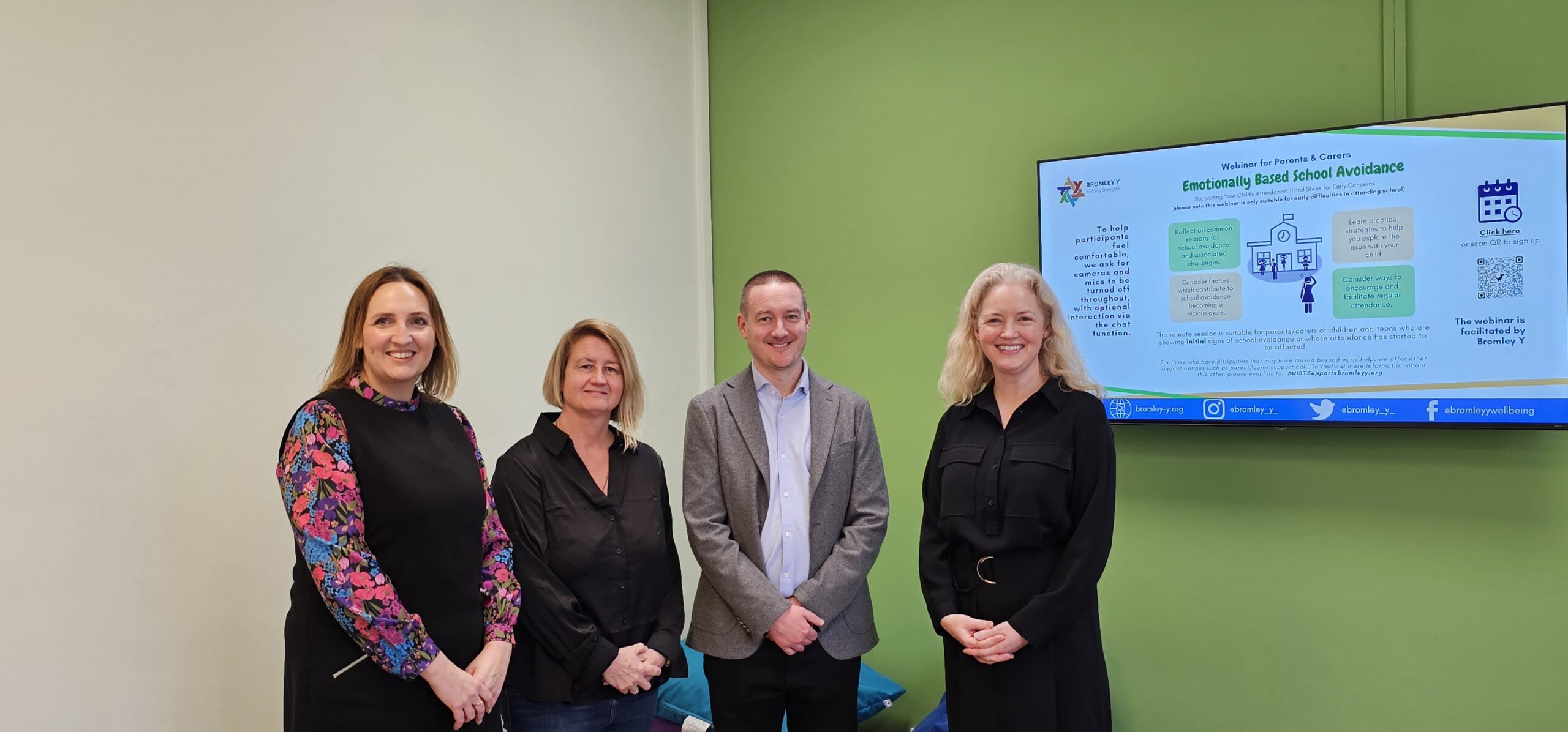 Bromley Y and Ensigna picture to celebrate the new welcome room.